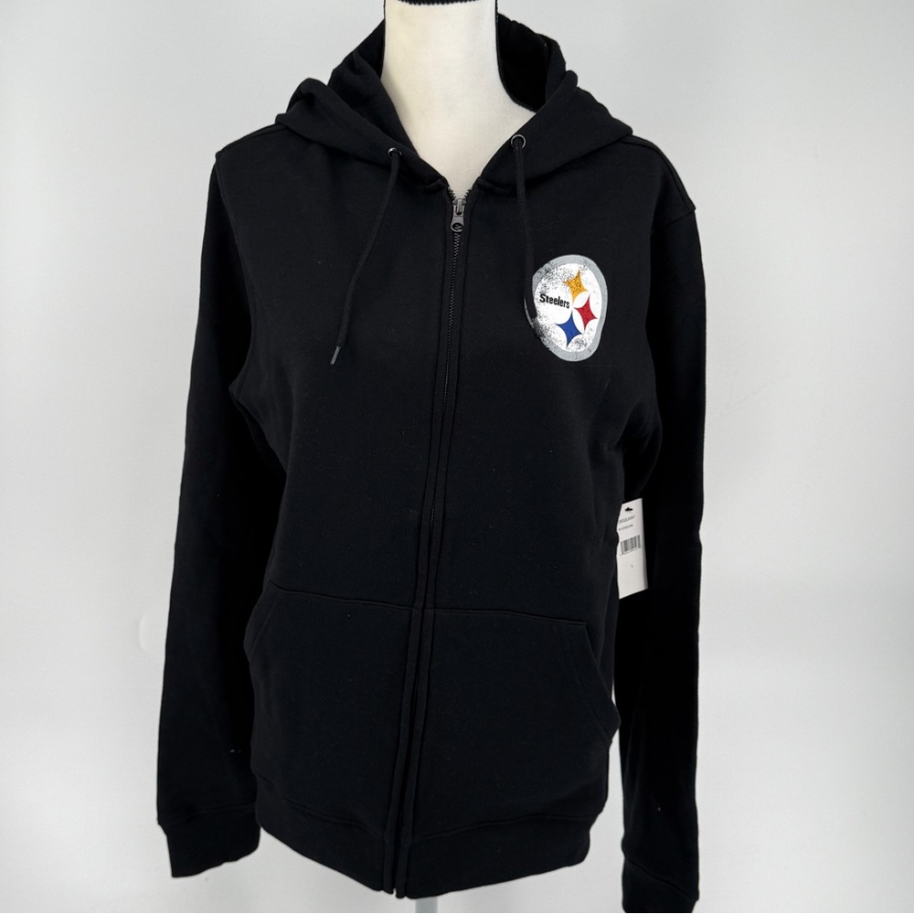 NWT Darius Rucker Pittsburgh Steeler Full-Zip Hoodie Medium NFL Black Gold